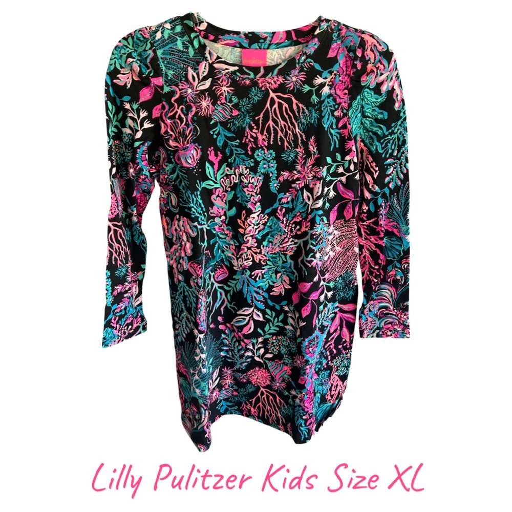 Lilly Pulitzer Kids Size XL Long Sleeve Vibrant Soft Knit Dress